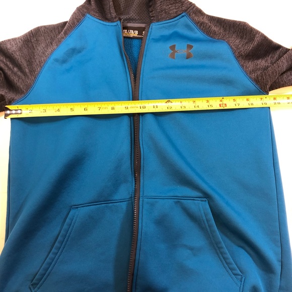 Under Armour women/boy fleece full zip jacket sz YXL - Picture 3 of 7